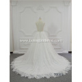 Plus Size Luxury Bridal Gown Lace Sleeveless A Line Chapel Train Wedding Dresses